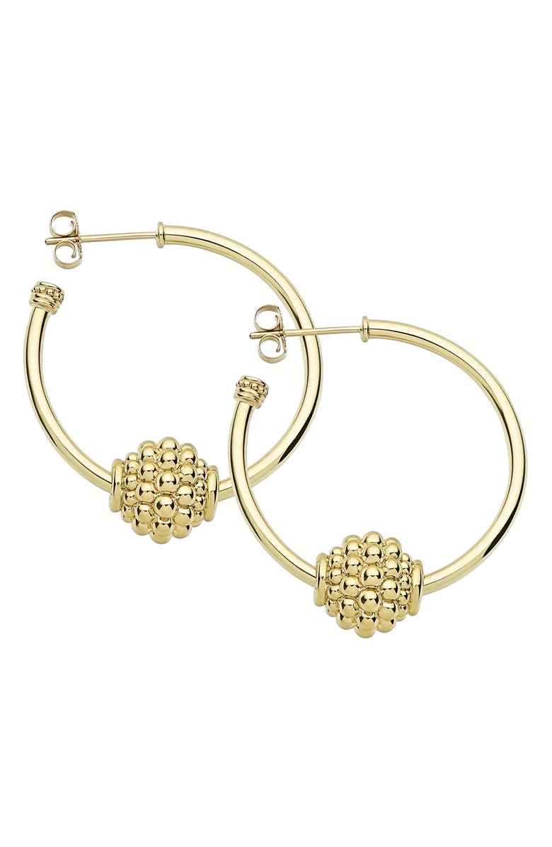LAGOS Caviar Gold Small Hoop Earrings, Alternate, color,