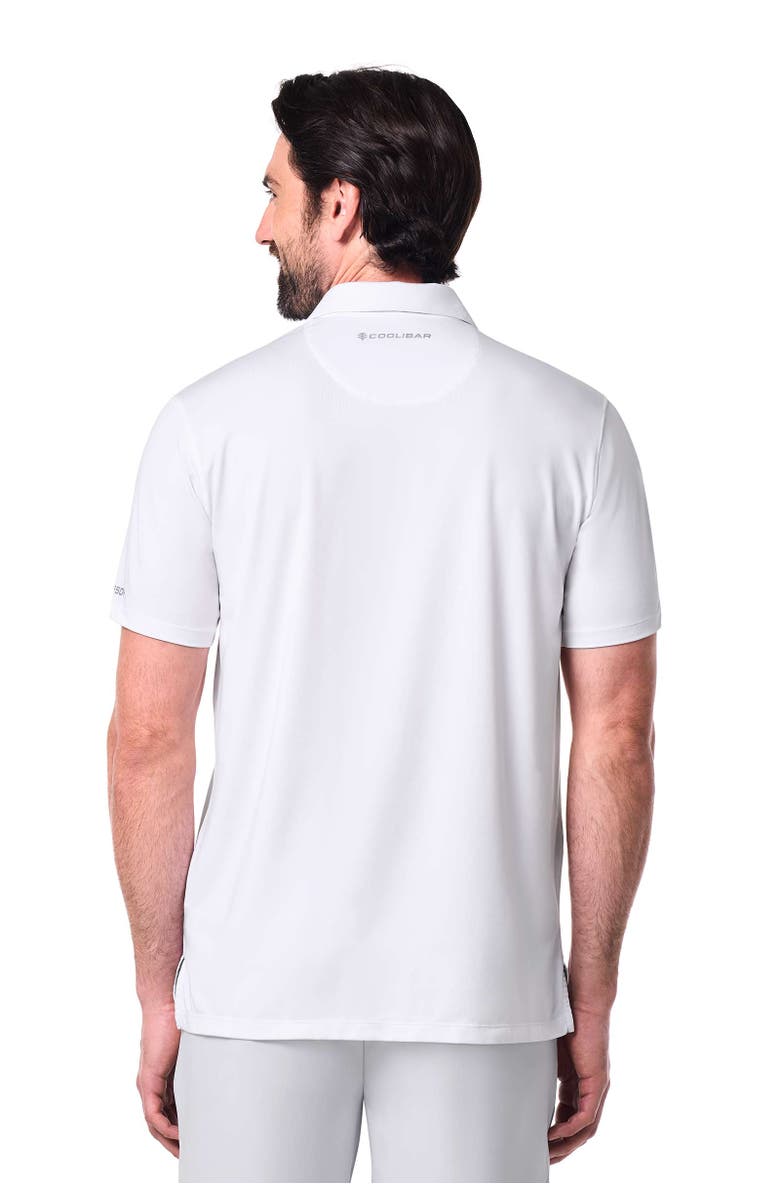 Coolibar Men's Victory Lap Short Sleeve Polo, UPF 50+ Sun Protection, Alternate, color, White