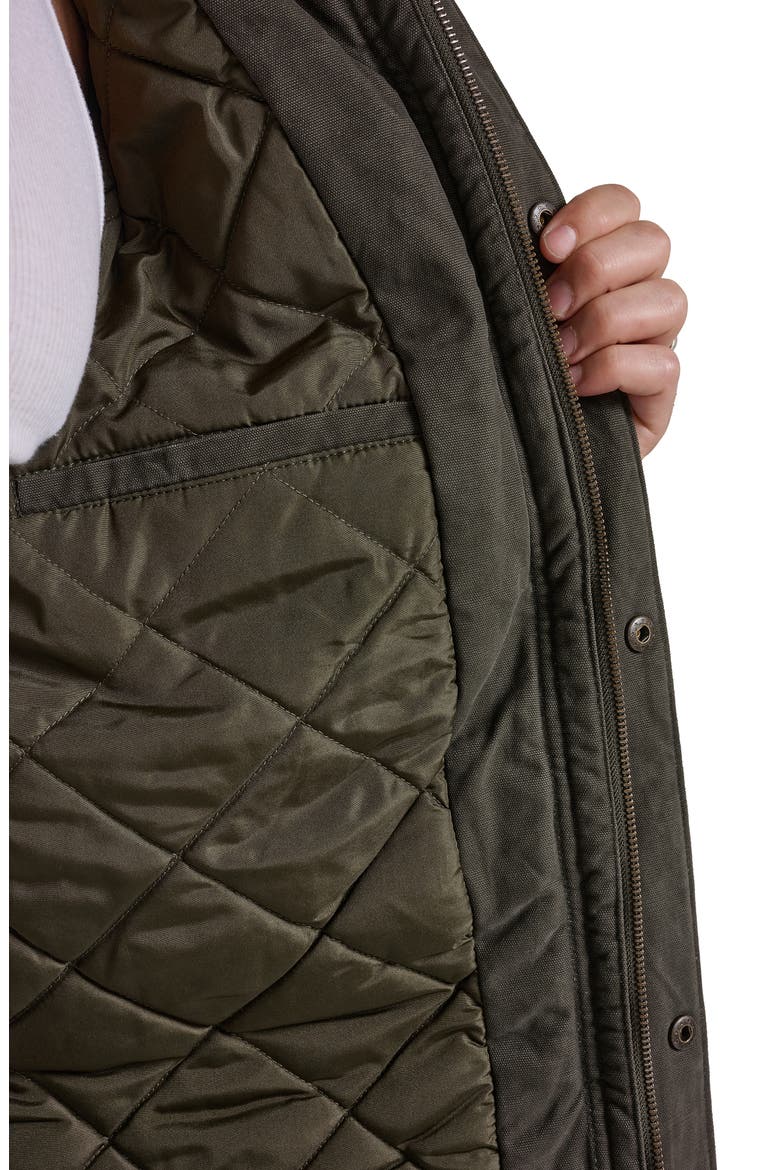 Cotton Canvas Field Jacket with Corduroy Collar, Alternate, color, OLIVE