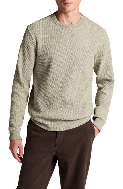 Brushed Waffle Crewneck Sweater