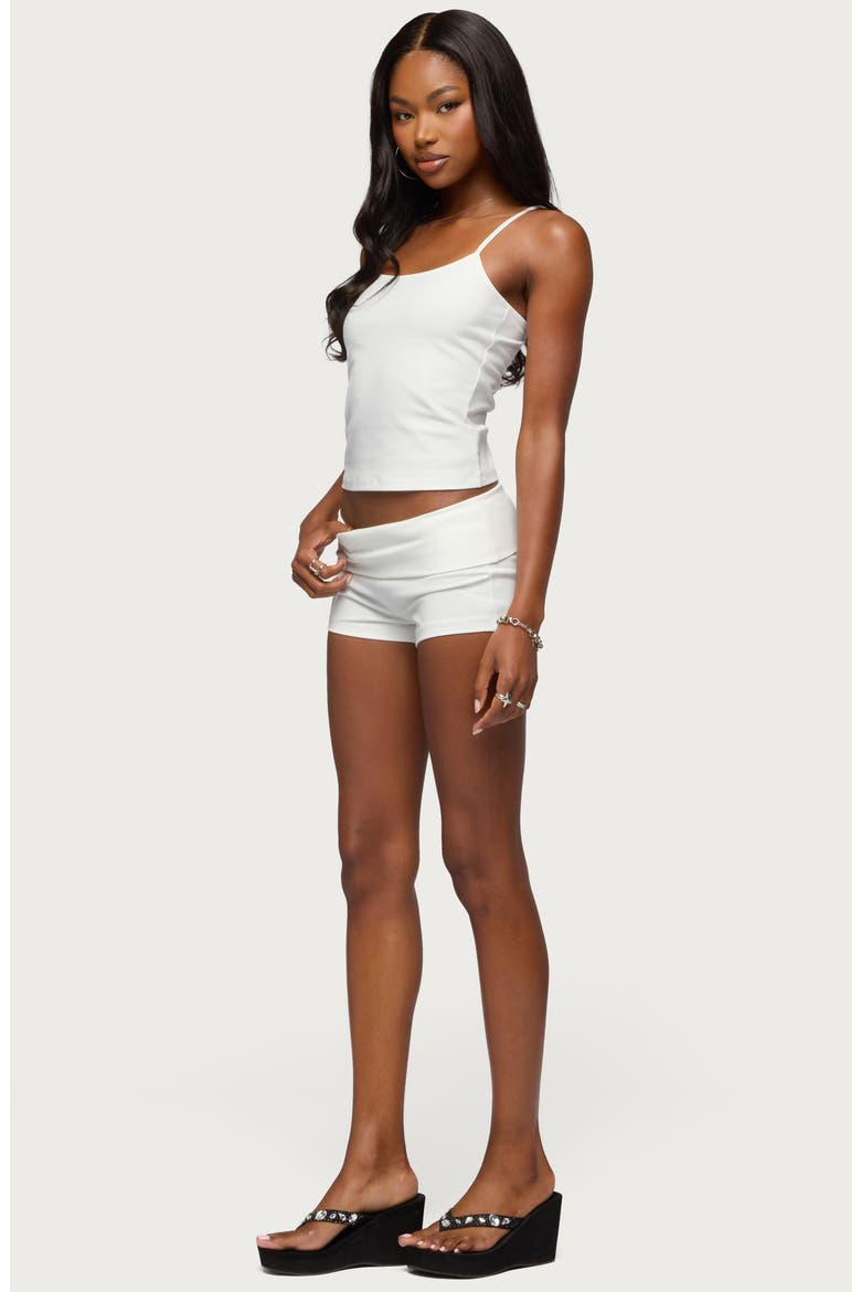 Palo Foldover Shorts, Alternate, color, WHITE