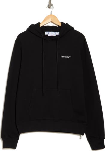 Off-White Wave Outline Diagonal Slim Cotton Hoodie Off-White Wave Outline Diagonal Slim Cotton Hoodie