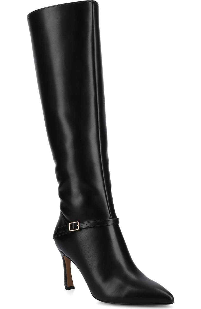 Journee Collection Elara Tall Boot, Main, color, Black