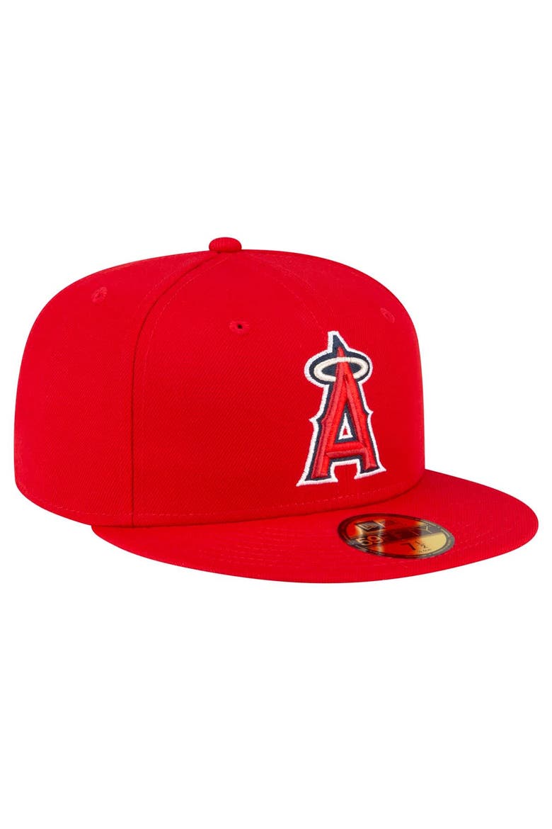 Men's New Era  Red Los Angeles Angels Game Authentic Collection On Field 59FIFTY Fitted Hat, Alternate, color, Red