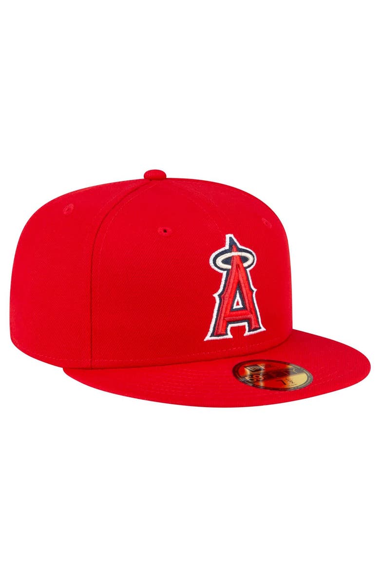 New Era Men's New Era Red Los Angeles Angels Game Authentic Collection On Field 59FIFTY Fitted Hat, Alternate, color, Red