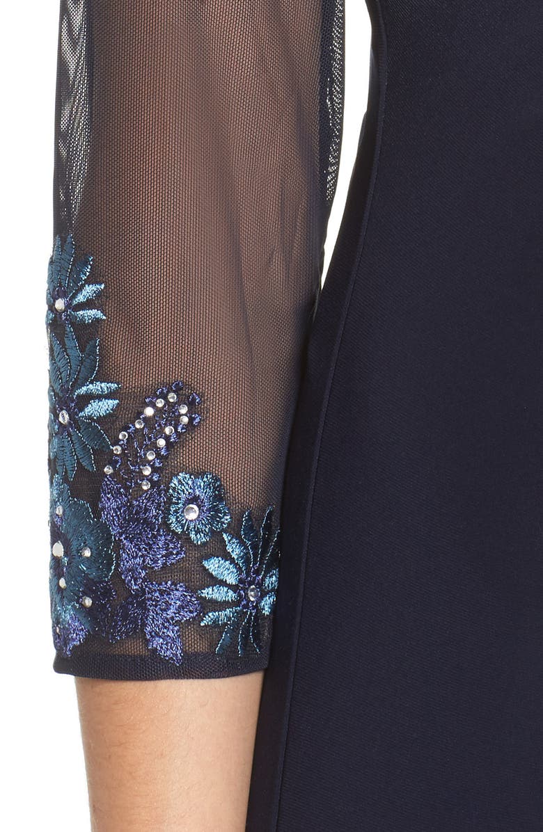 Alex Evenings Embellished Ruched Empire Waist Gown, Alternate, color,