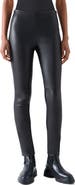 Akris punto Leather Front Jersey Back Leggings