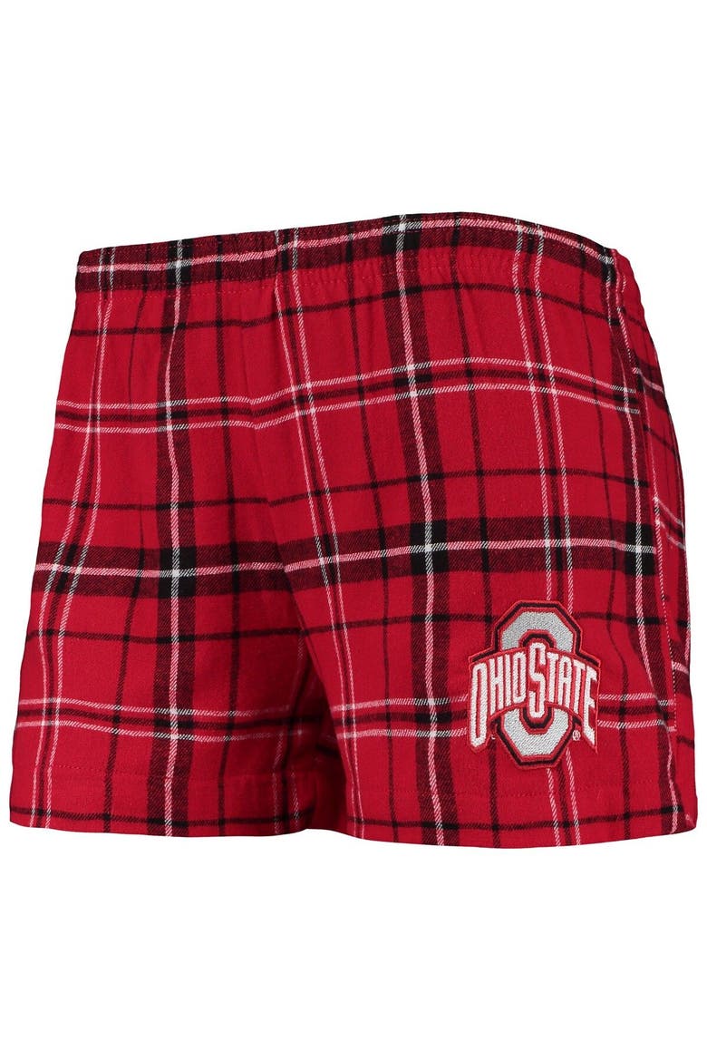 Women's Concepts Sport Scarlet/White Ohio State Buckeyes Ultimate Flannel Tank Top & Shorts Sleep Set, Alternate, color, Scarlet