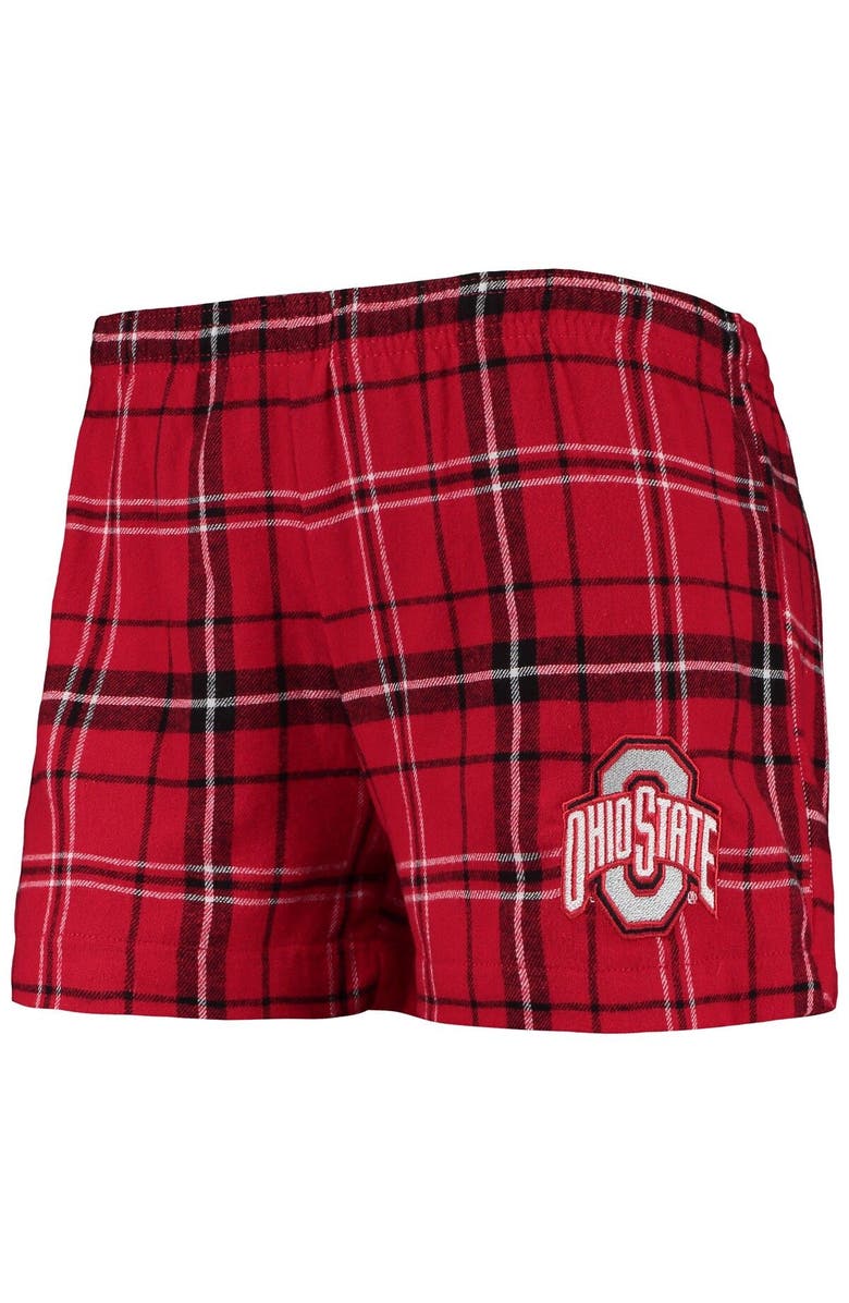 CONCEPTS SPORT Women's Concepts Sport Scarlet/White Ohio State Buckeyes Ultimate Flannel Tank Top & Shorts Sleep Set, Alternate, color, 