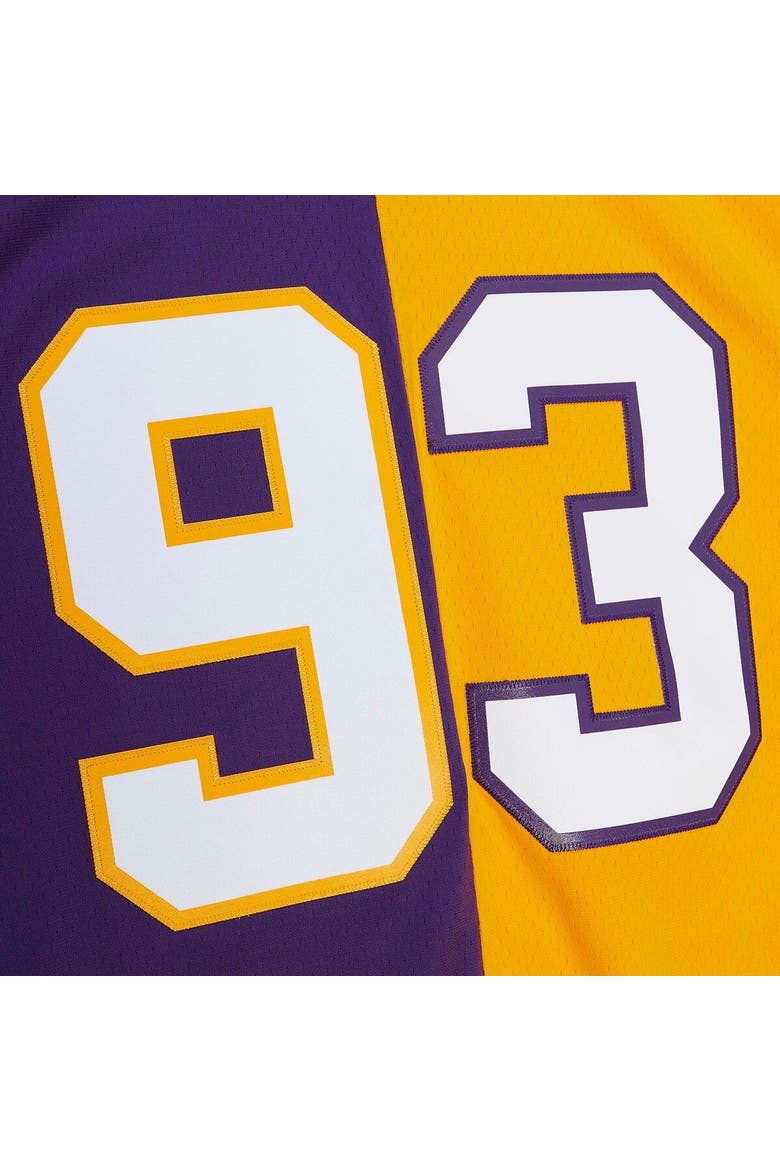 Men's Mitchell & Ness John Randle Purple/Gold Minnesota Vikings 1998 Split Legacy Replica Jersey, Alternate, color, Purple