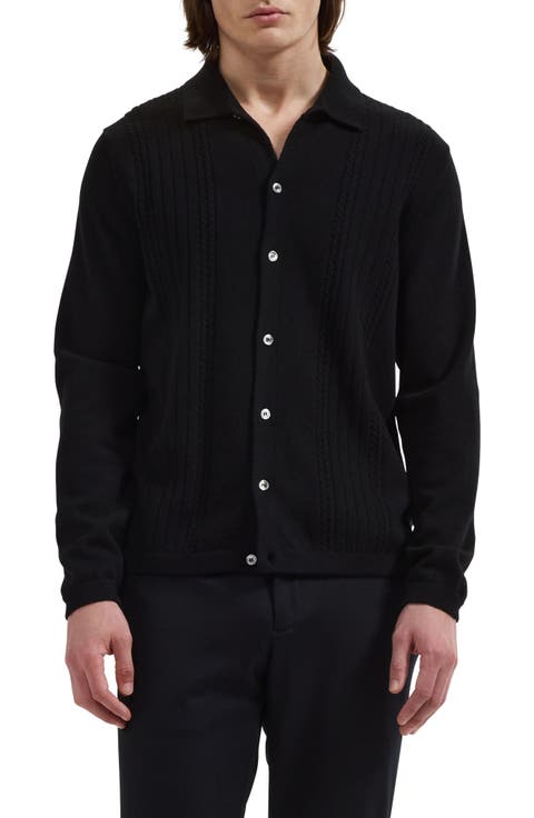 Cable Wool and Cashmere Cardigan