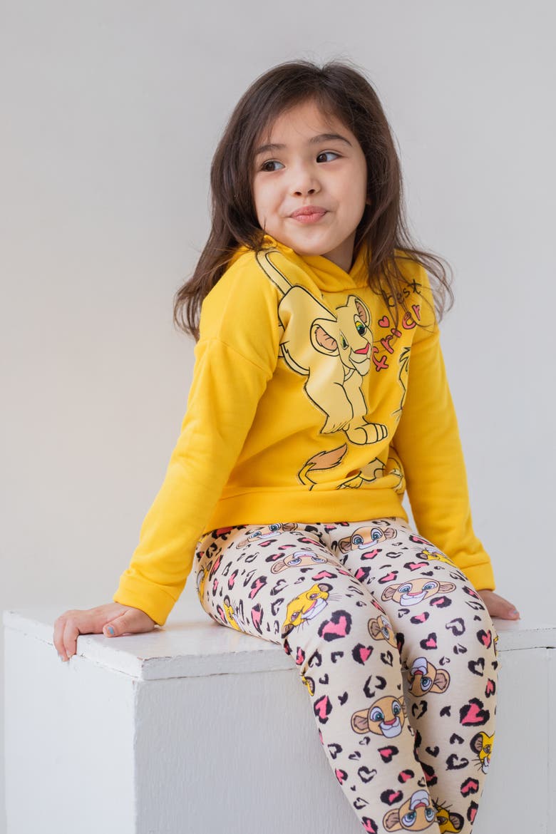 Lion King Fleece 2-Piece Hoodie and Leggings Set, Alternate, color, Simba Nala Yellow
