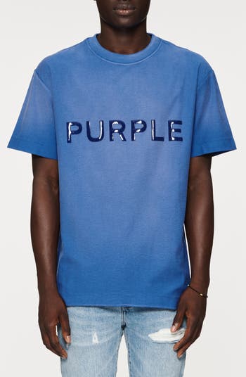 Tシャツ・カットソー PURPLE BRAND Textured Jersey t-shirt with print PURPLE Men's Textured Jersey T-Shirt | Neiman Marcus