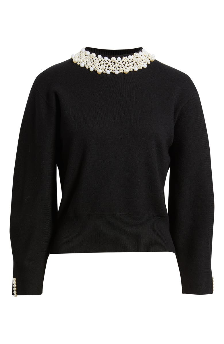 NIKKI LUND Hepburn Beaded Collar Sweater, Alternate, color, 