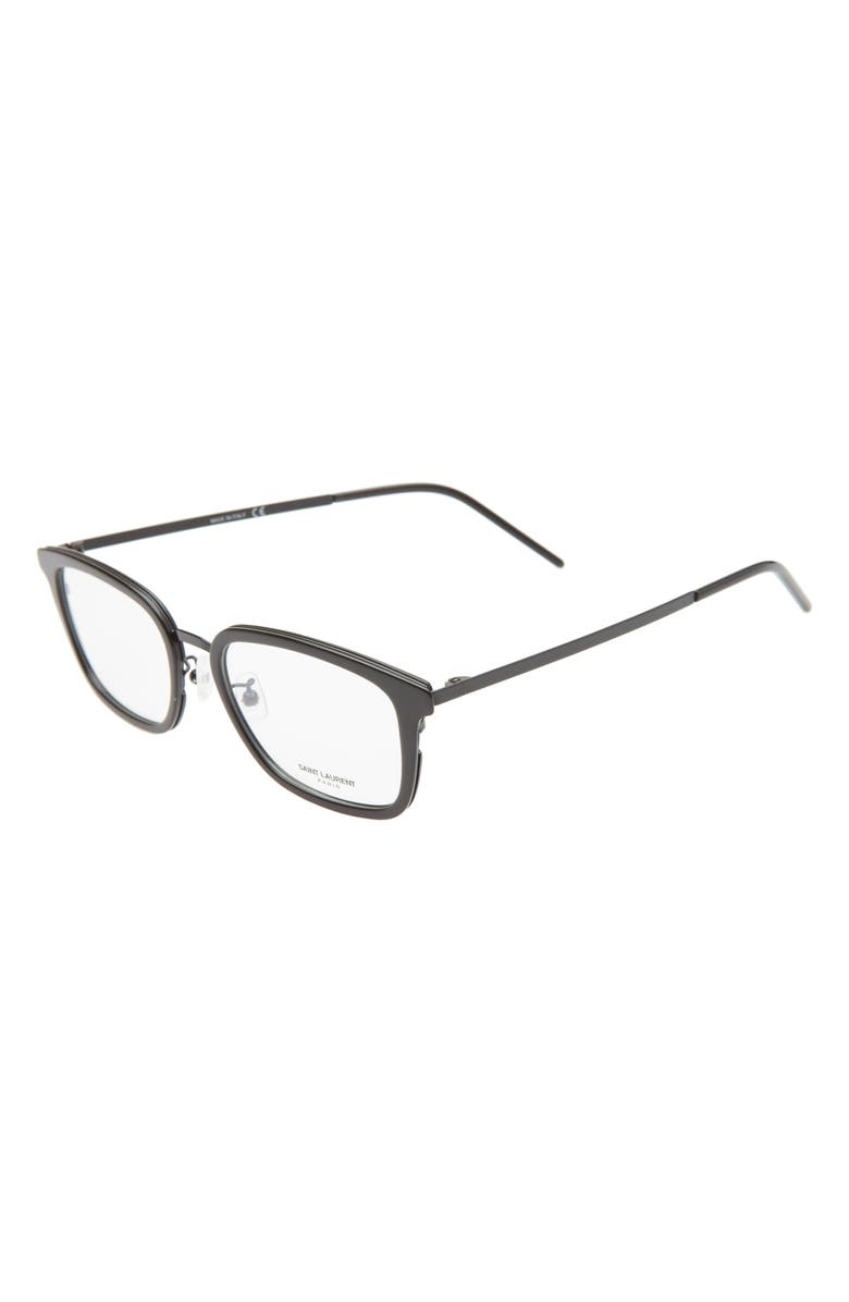 Saint Laurent 54mm Square Optical Glasses, Alternate, color, 