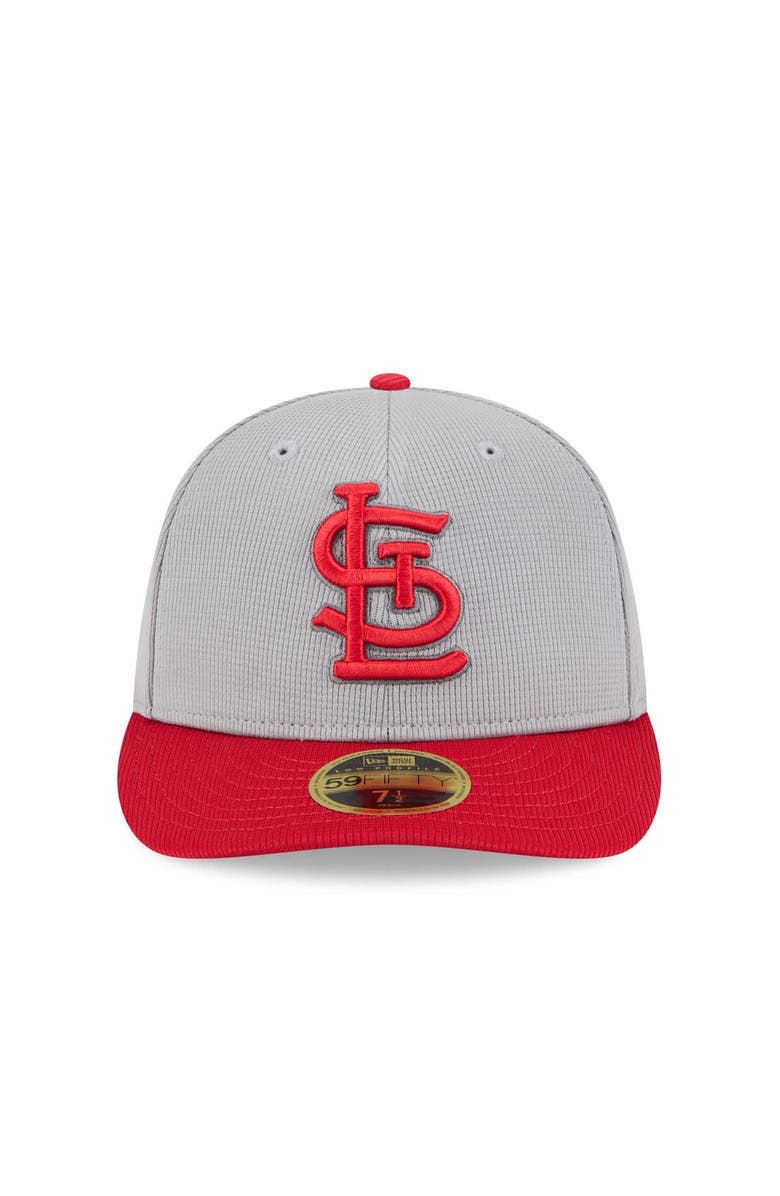 New Era Men's New Era  Gray/Red St. Louis Cardinals 2025 Batting Practice Low Profile 59FIFTY Fitted Hat, Alternate, color, 