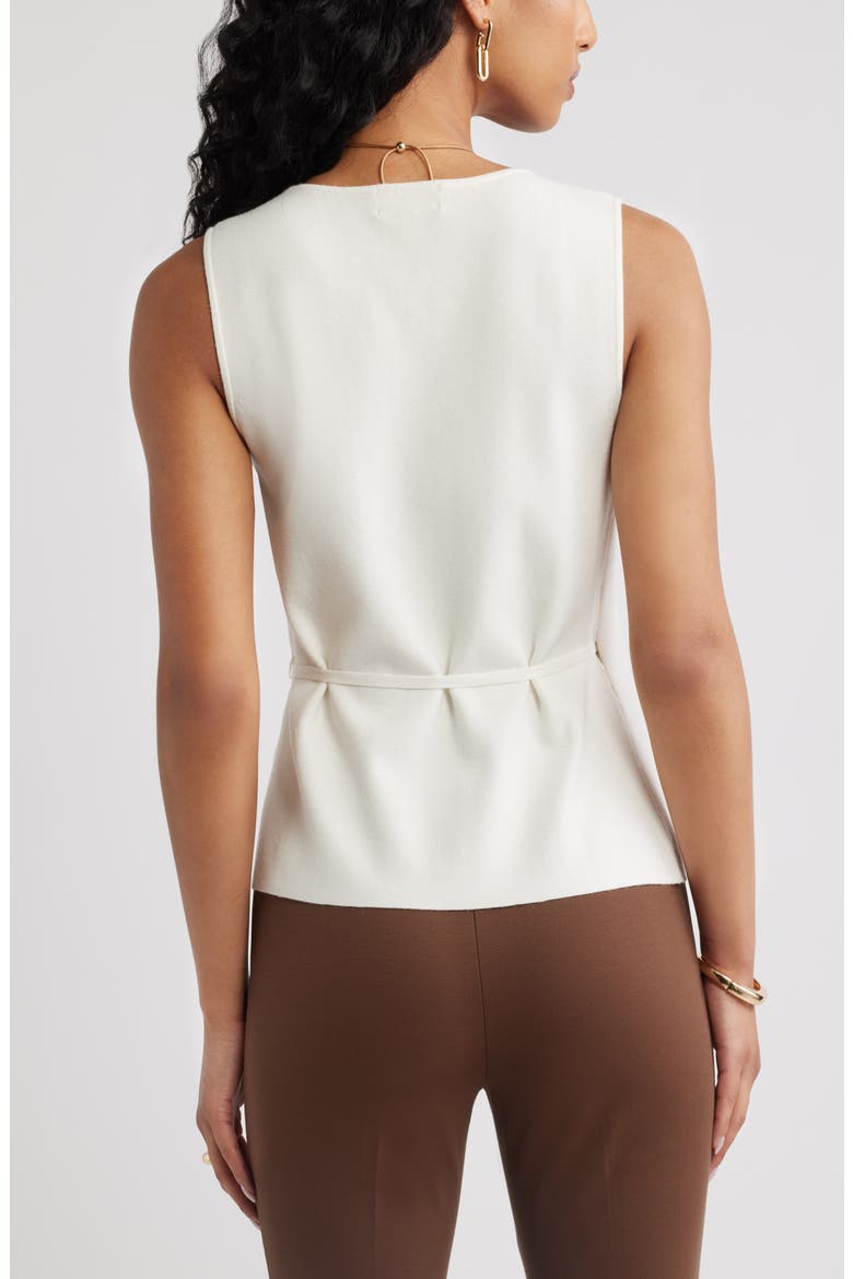 Side Tie Sweater Vest, Alternate, color, IVORY