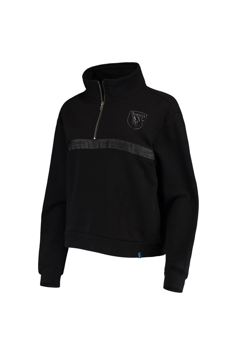 Women's The Wild Collective Black San Jose Earthquakes Quarter-Zip Jacket, Alternate, color, Black