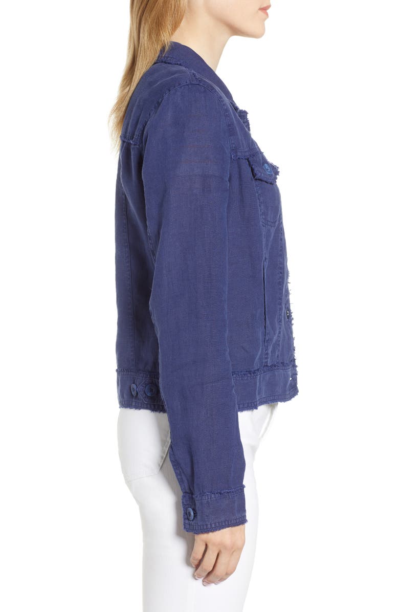 Tommy Bahama Two Palms Linen Raw Edge Jacket, Alternate, color, Island Navy