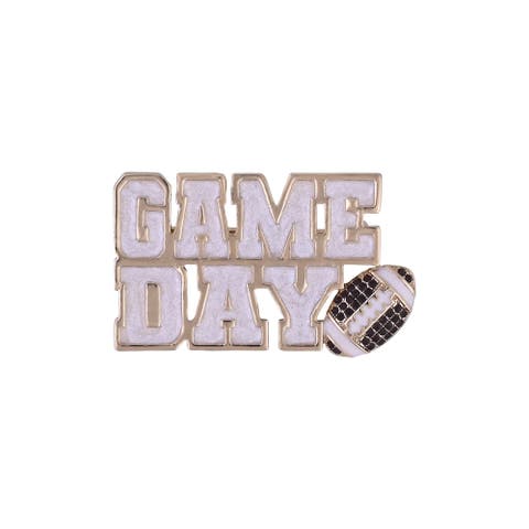 Game Day Glitter and Stone Pin