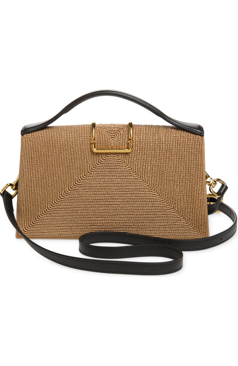 Jacquemus Le Grand Bambino Raffia Handbag, Alternate, color, Beige