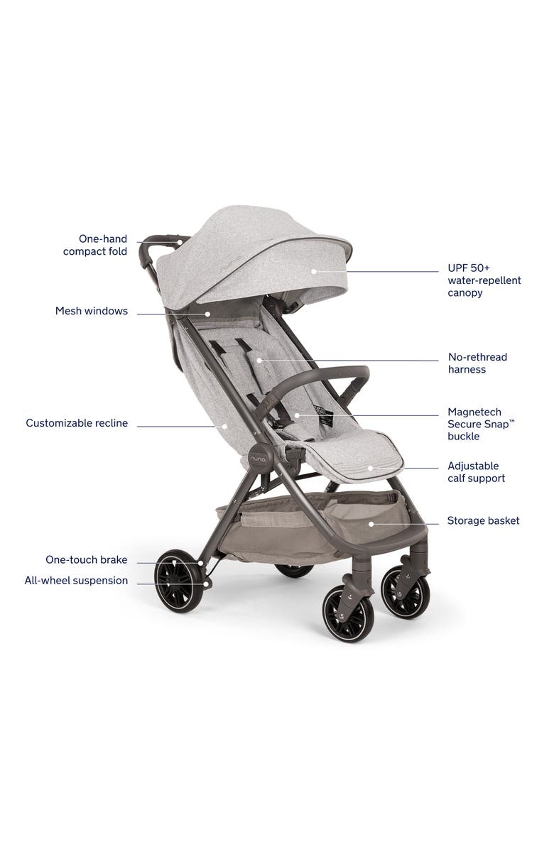 Nuna TRVL<sup>™</sup> Lightweight Stroller, Alternate, color, Sterling