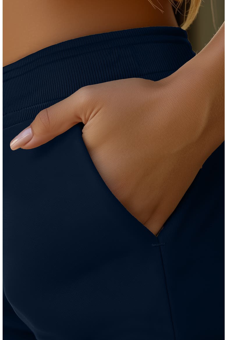 Womens Butterfly Jogger Sweatshort, Alternate, color, Navy Blue