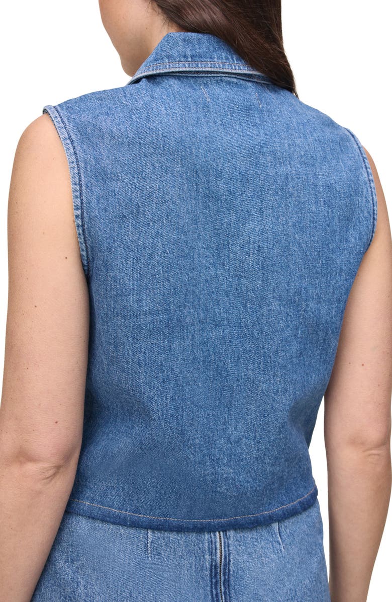 WARP+WEFT Mrs. Stripe Denim Vest, Alternate, color, 
