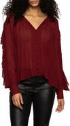 Sanctuary Harmony Ruffle Sleeve Button-Up Shirt