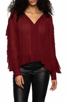 Sanctuary Harmony Ruffle Sleeve Button-Up Shirt
