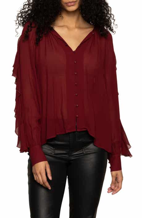 Sanctuary Harmony Ruffle Sleeve Button-Up Shirt