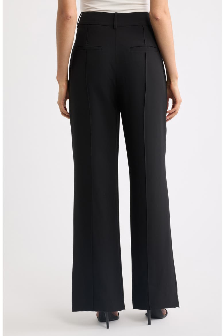 The Isla Seamed High Waist Straight Leg Pants, Alternate, color, NOIR
