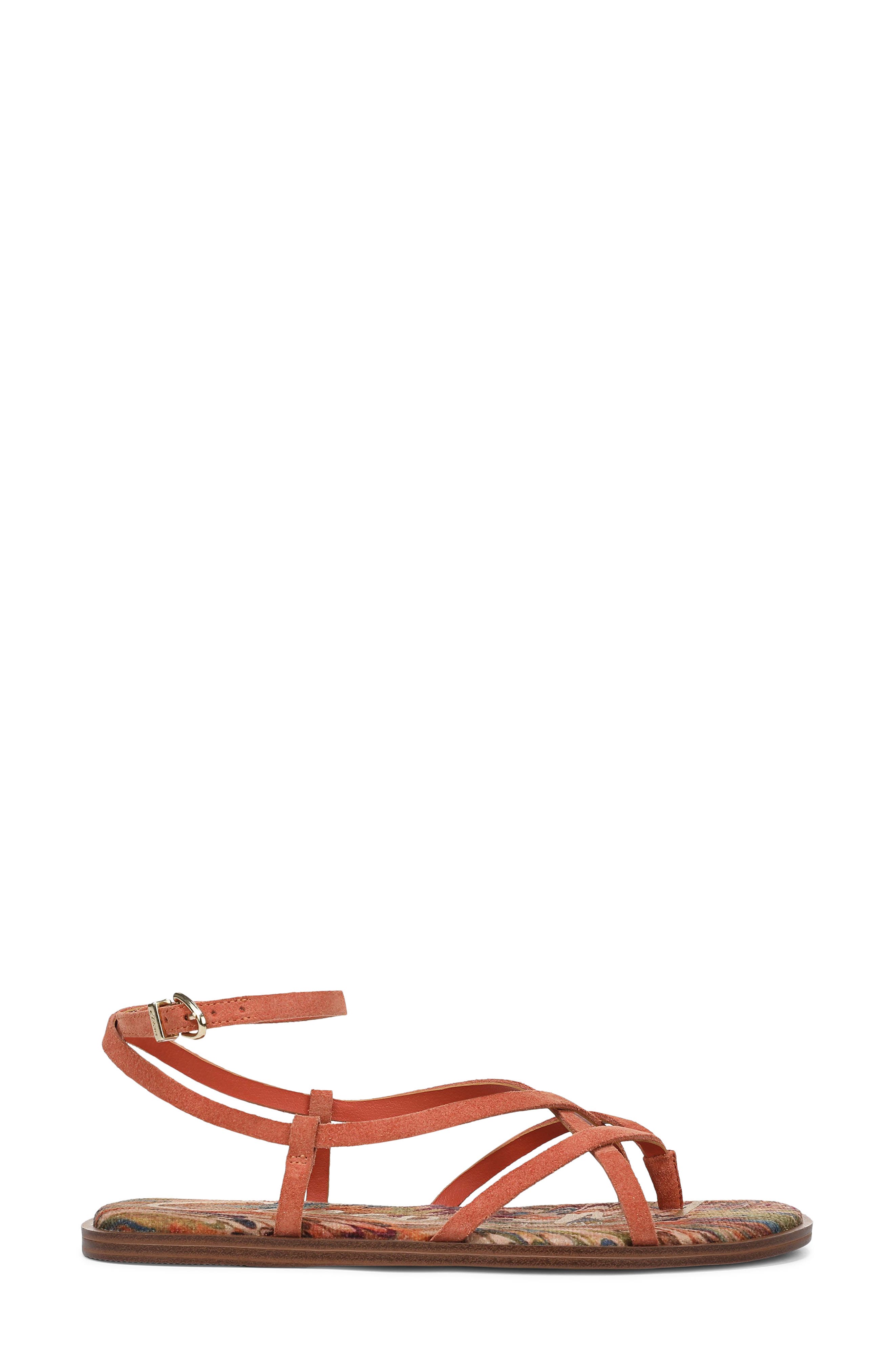 Dakota Ankle Strap Sandal, Alternate, color, SUNBAKED ORANGE