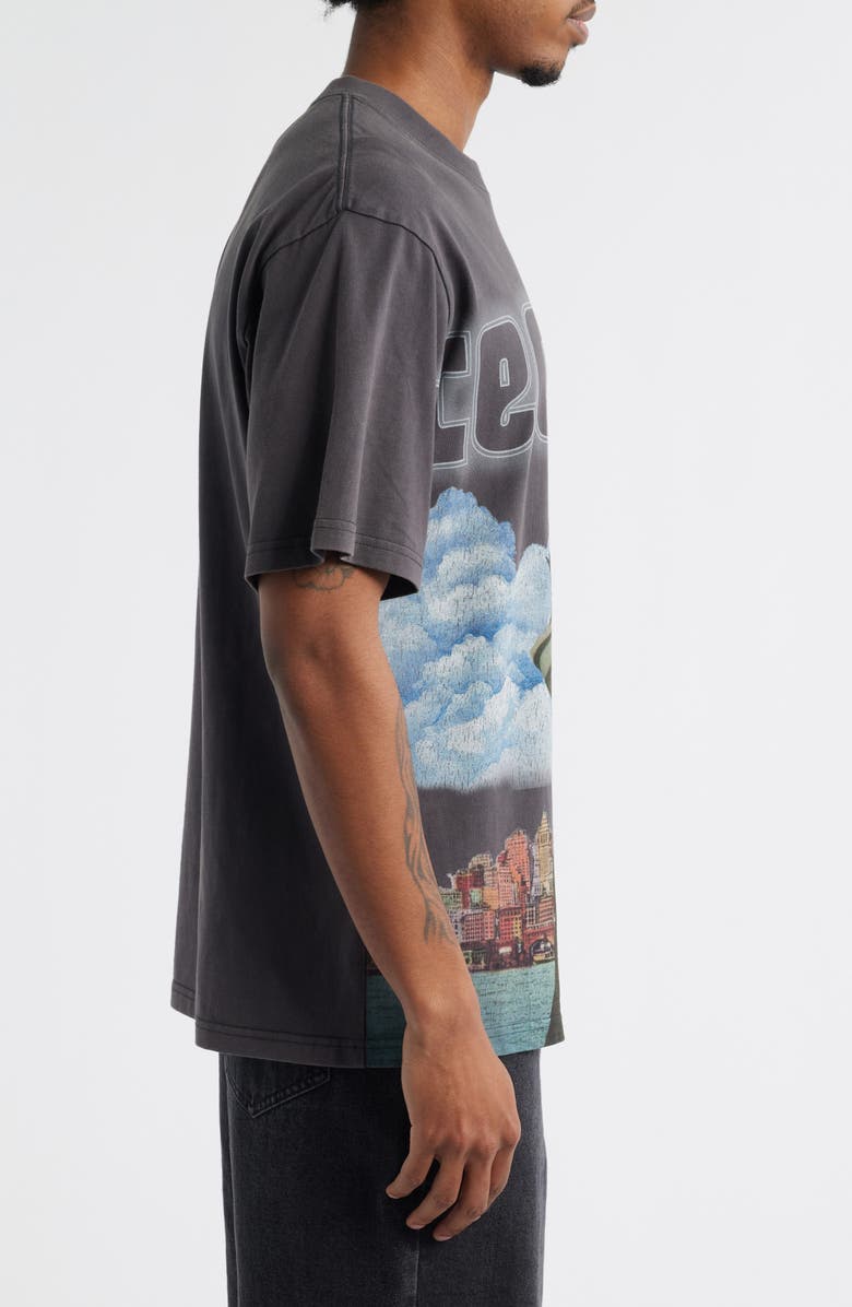 ICECREAM Custard Print Cotton T-Shirt, Alternate, color, Charcoal Art