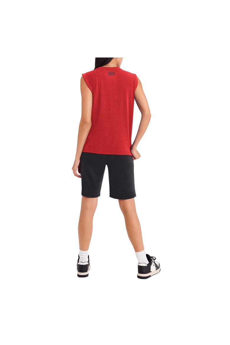 Women's DKNY Sport Red Los Angeles Angels Madison Tri-Blend Tank Top, Alternate, color, Red