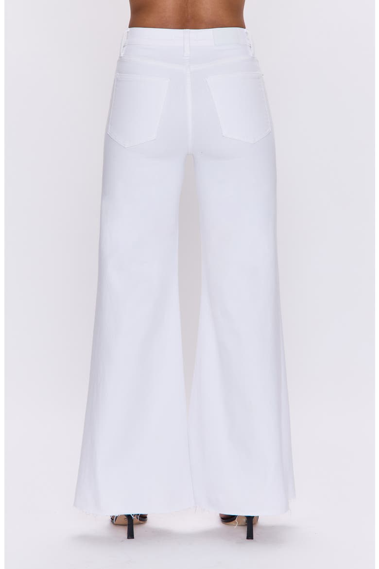 Izzy High Waist Raw Hem Wide Leg Jeans, Alternate, color, VIVID WHITE