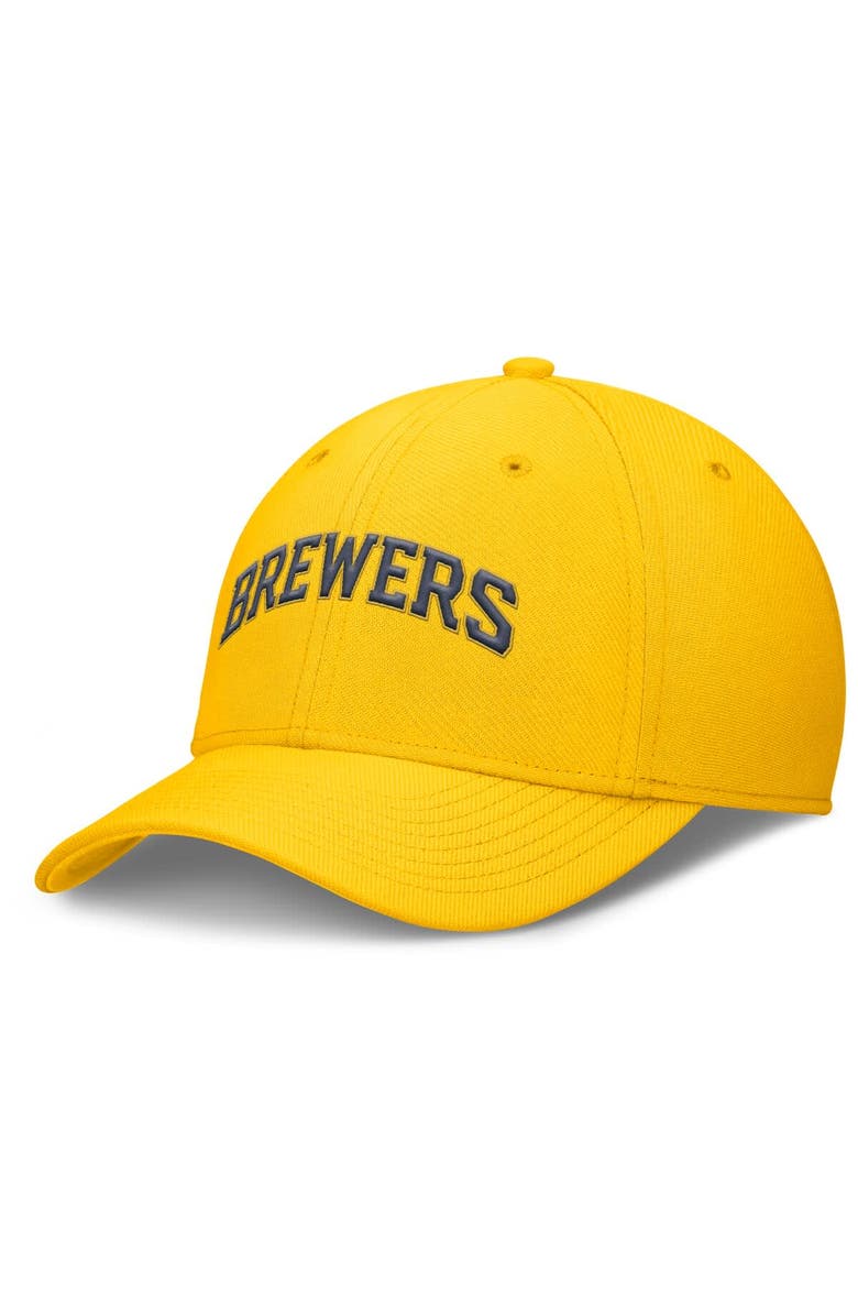 Nike Men's Nike Gold Milwaukee Brewers Rise Performance Flex Hat, Alternate, color, Gold