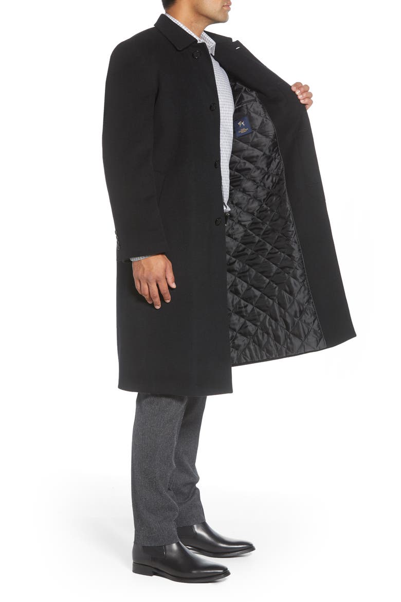 Stanley Classic Fit Wool & Cashmere Overcoat, Alternate, color, BLACK