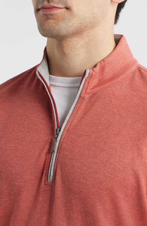 Johnnie-o Sully Quarter Zip Pullover In Orange