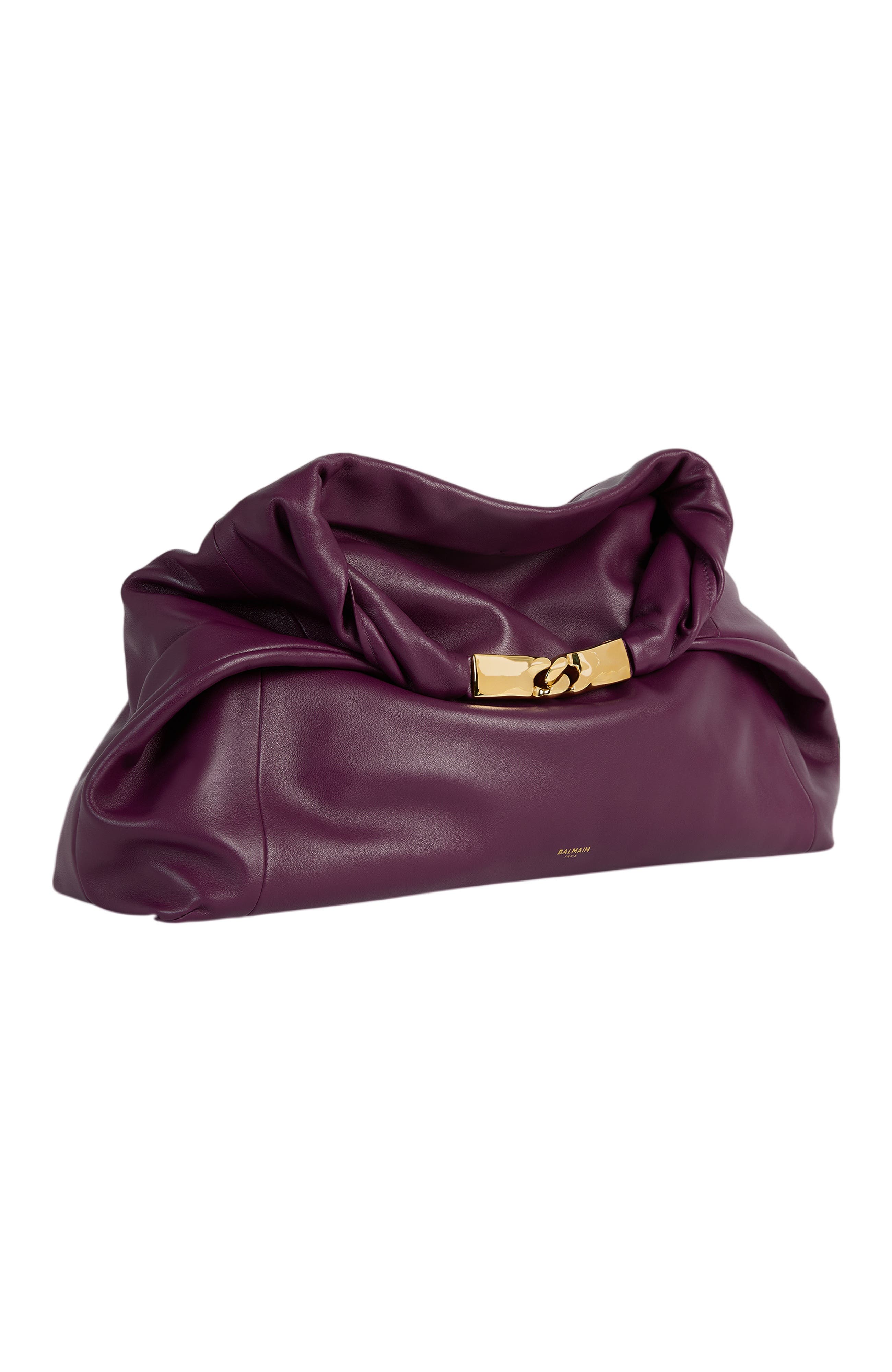 Dinner At 8 Medium Bag in Smooth Leather, Alternate, color, purple