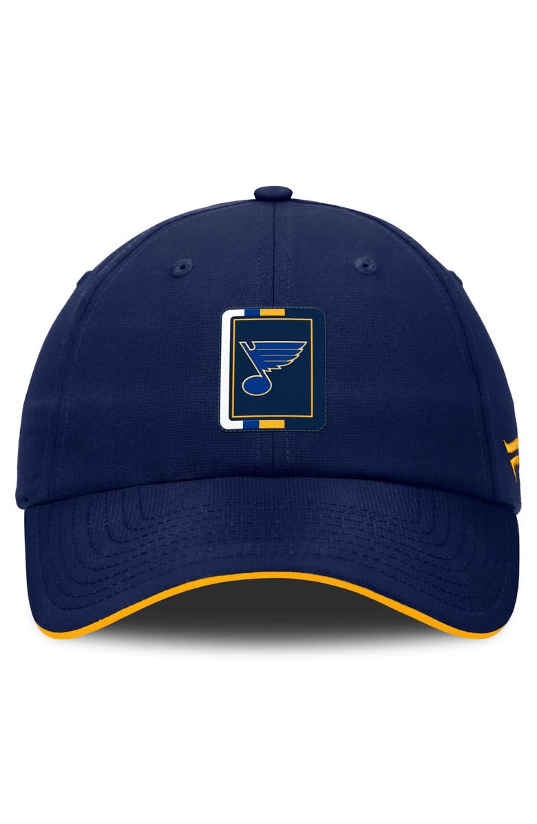 FANATICS Men's Fanatics Navy/Gold St. Louis Blues Authentic Pro Ripstop Adjustable Hat, Alternate, color, Navy