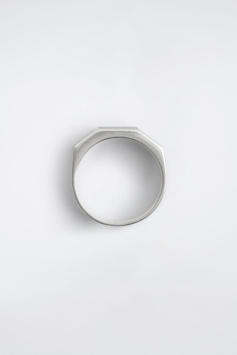 Faceted Agate Ring, Alternate, color, SILVER / BLACK