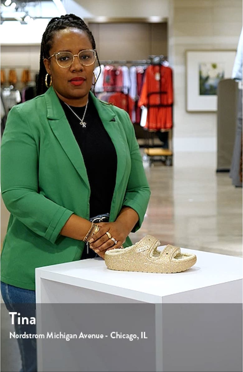 Classic Cozzzy Faux Fur Sandal, sales video thumbnail