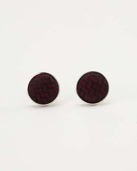 Seed Weave Silk Cufflinks