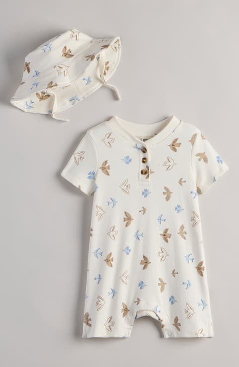 Print Romper & Hat Set (Baby)