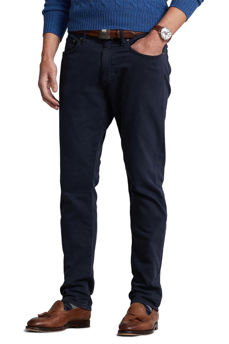 Sullivan Slim Tapered Leg Knit Five Pocket Pants, Main, color, AVIATOR NAVY