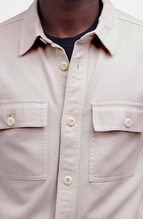 Madewell Garment Dyed Straight Hem Work Shirt In Neutral