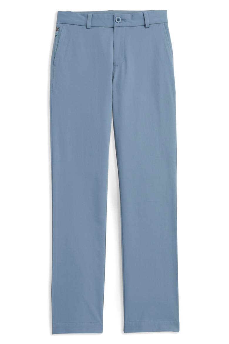 Kids' Flat Front Performance Chinos, Main, color, BLUE MIRAGE