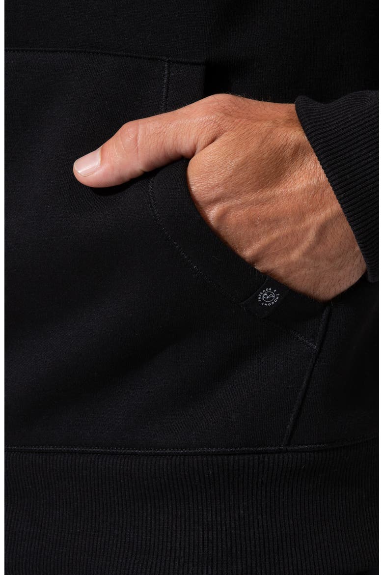 Invincible Fleece Hoodie, Alternate, color, BLACK