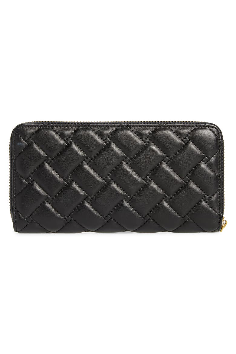 Eagle Leather Zip Around Wallet, Alternate, color, BLACK